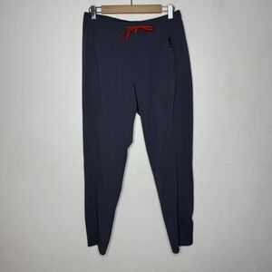 Wolaco Gray Red Drawstring Ankle Zip Athletic Pants Men's Medium